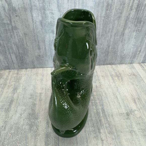 GLUGGLE JUG  By Wade Ceramics 11.5" tall Lovely Rich Green Very Good Condition - Picture 4 of 10